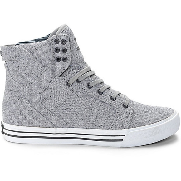 Supra Other - Supra Skytop Light Grey & Navy Knit Skate
